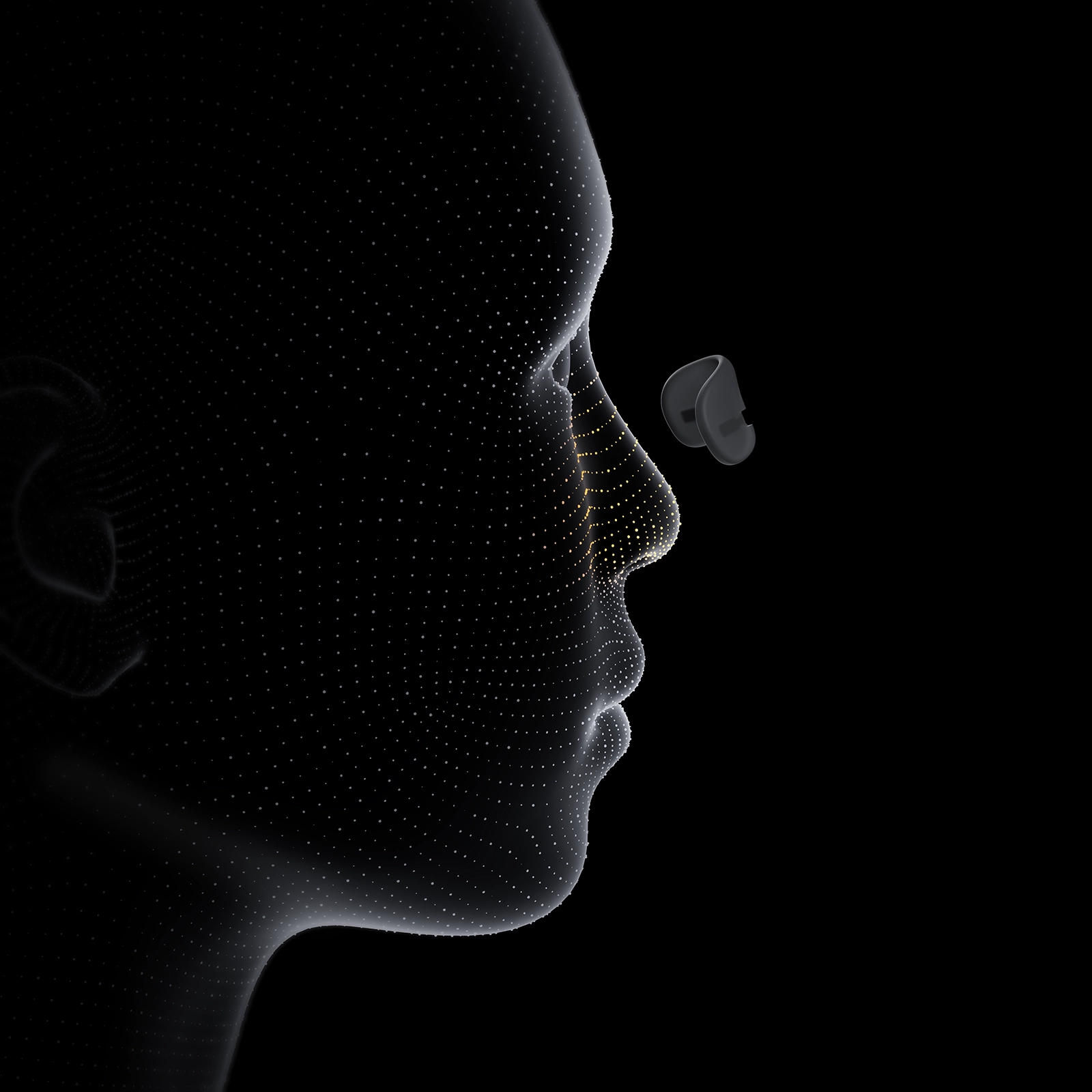 接触面積を広げた鼻パッドを説明するXREALの公式イメージ